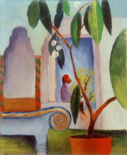 Tableau Café arabe August Macke pour habiller un mur vide avec un poster de 60x90cm