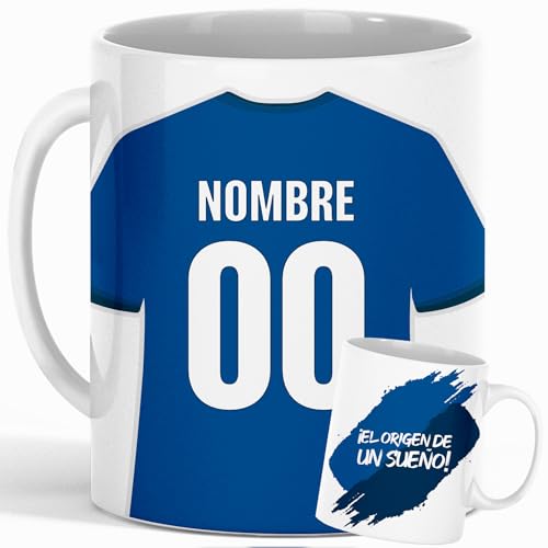 Taza Personalizada Fútbol Getafe | Regalo Original para Aficionados del Fútbol | Taza de Desayuno | Regalo Equipo de Fútbol | Diseño Único y Duradero (Getafe)