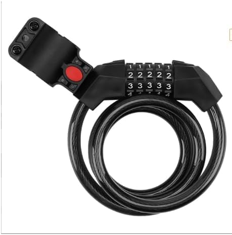 4FT Heavy-Duty Combination Cable Lock, 4-Digit Resettable Anti-Theft Bike Lock for Electric Scooters, Bicycles, Motorcycles, Strollers & Outdoor Gear