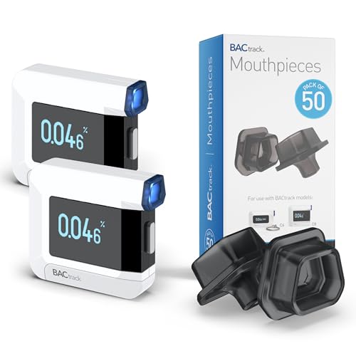 BACtrack C8 Breathalyzer (2 Pack) and 50 Mouthpieces Bundle