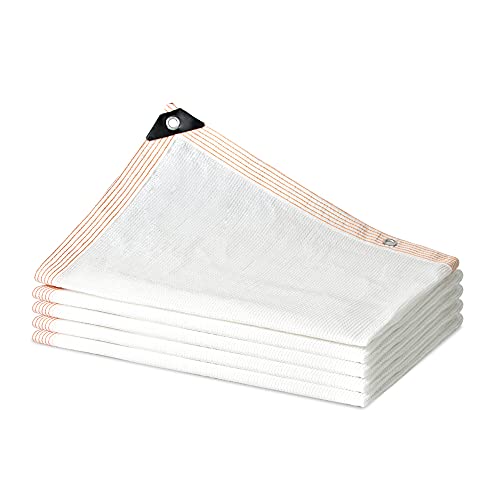 Filet d'ombrage blanc respirant 6mx7m polyéthylène pour cour et balcon