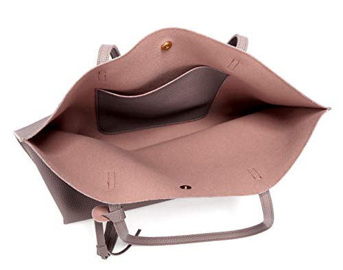 Image of Dreubea Women's Soft Faux Leather Tote Shoulder Bag from, Big Capacity Tassel Handbag