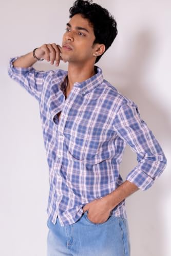 Image of Men's Regular Fit Reversible Checkered Shirt