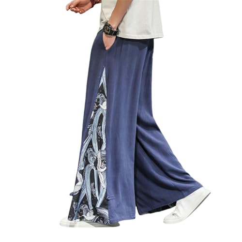 Pantalon de style japonais en lin haut de gamme pour homme tendance été