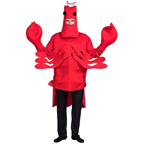 EraSpooky Adult Red Lobster Crab Mens Ladies Fancy Dress Costume One Size Animal Cover