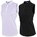 adakel-2-unidades-camisas-de-golf-sin-mangas-para-mujer-camiseta-polo-mujer-original-manga-corta-basica-elegante-suave-y-ligera-movimiento-libre-activo