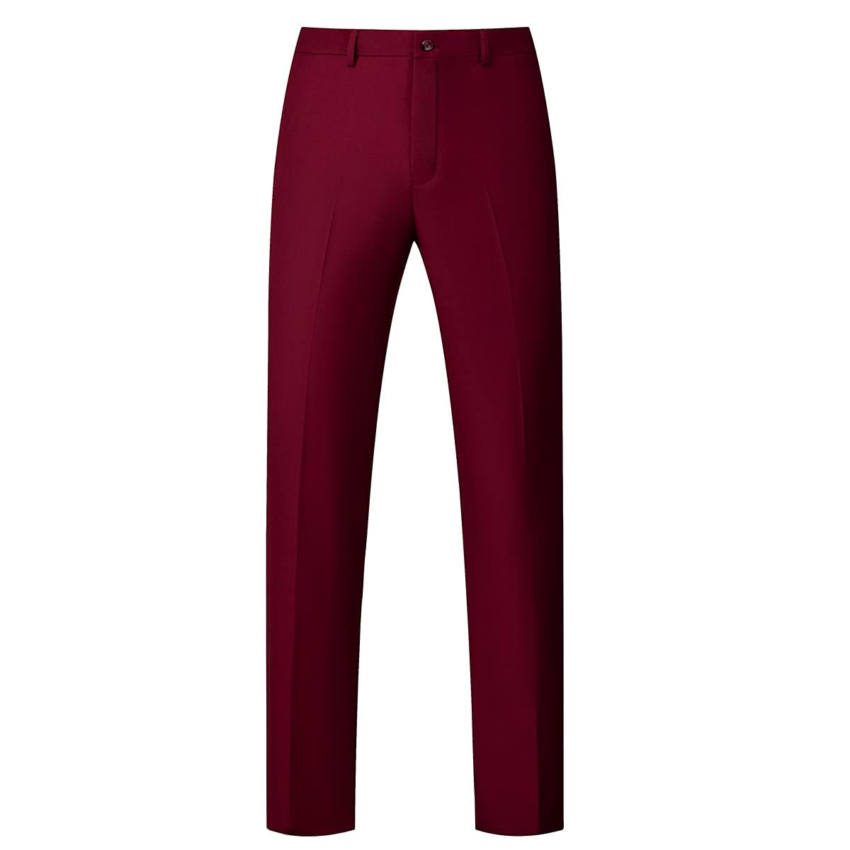 KUDORO Abito da Uomo 3 Pezzi Slim Fit Abito Puro Colore Un Bottoni Abito da Smoking Blazer Gilet Pantaloni