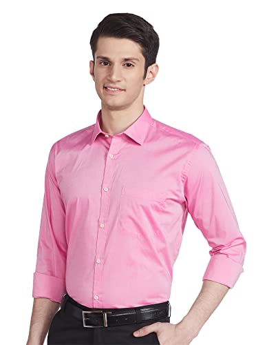 Image of Park Avenue Men's Full Sleeve Slim Fit Medium Green Formal Shirt