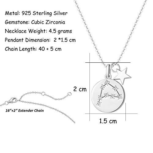 Collar de Plata con Colgante Capricornio para Mujer