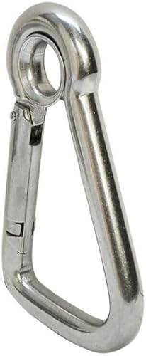 Miniatura 2 de Mosquetón marino con ojales de acero inoxidable de 3/8 pulgadas, capacidad de 400 libras