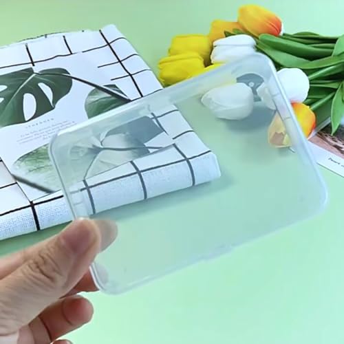 Image of 12 Pack Rectangle Plastic Clear Storage Containers Box (3.54 x 2.36 x 0.87 inch) for Beads, Coins, Safety Pins and Other Craft Jewelry Watch Findings