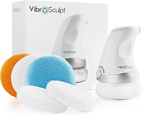 Vibro Sculpt 1.0 Body Sculpting Machine – Electric Body Toning & Cellulite Massager for Skin Firming, Lymphatic Drainage & Body Contouring – Interchangeable Pads – 5–10 Minutes Easy Use