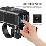 Generic-Fast-Charger-QC30-Motorcycle-USB-Charger-Type-c-Charger-Super-Fast-Charger-QC30-with-Voltmeter-ONOff-Switch-for-Phone-Tablet-78inch-Handlebar