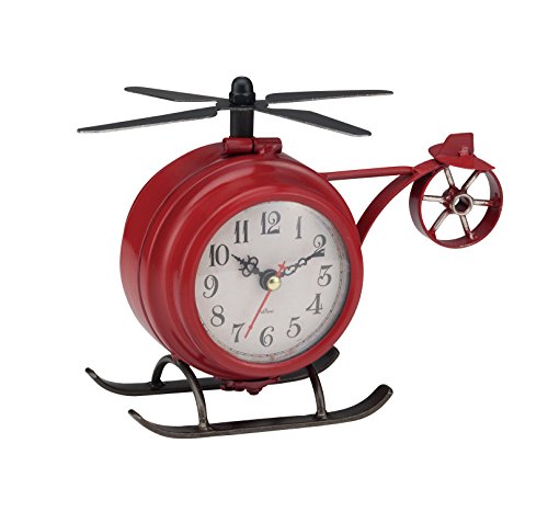 イシグロ テーブルクロック ヘリコプター レッド・31245