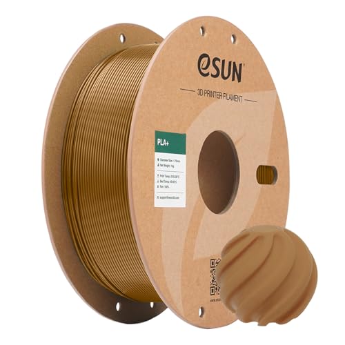 eSUN PLA+ Filament 1.75mm, 3D Printer Filament PLA Plus, Dimensional Accuracy +/- 0.03mm, 1KG Spool (2.2 LBS) 3D Printing Filament for 3D Printers, Light Brown