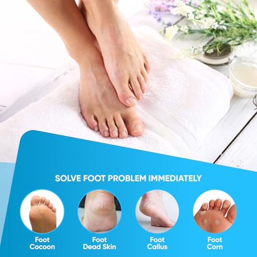 Image of YNR Callus Remover for Feet - Foot File Corn & Callus Remover, Pedicure Tool Includes 10 Replacement Heads, Heel Scrubber & Scraper, Corn Remover for Feet | (Pink)