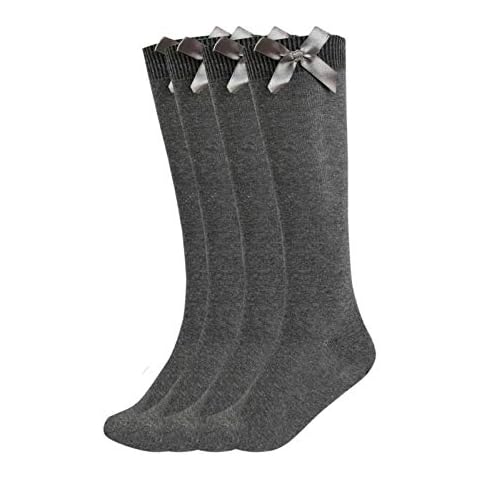 Lyallpur Girls Knee High Bow Socks Cover