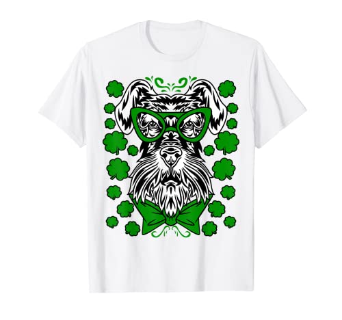 Schnauzer Dog St Patricks Day Miniature Dueño Mamá Papá Regalo Camiseta