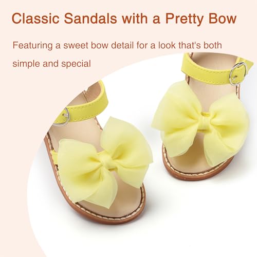 Image of Girls Dress Sandals Comfy Hook and Loop Summer Shoes for Toddlers