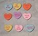 CONVERSATION HEARTS Push Pin Set - 9pc Handmade Decorative Office Holiday Room Tacks