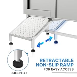 Monibloom 50 dog bath tubs for large dogs professional stainless steel pet grooming tub wcomplete accessories ramp dog washing station for domestic and professional use 250 lbs capacity  urban country home decor