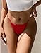 ohyeah Red Lace G-string Thongs Tangas T-back Panties Underwear Low Rise Thongs for Women Micro Cheeky Thong Bikini M-L
