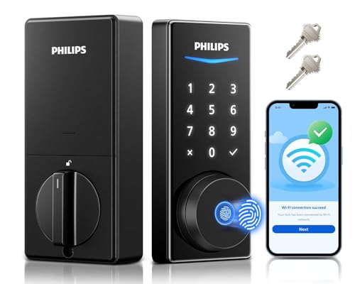 Philips Built-in WiFi Smart Lock, Keyless Entry Door Lock with