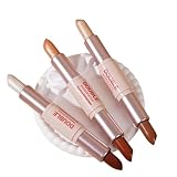 Double-Ended Contour And Highlighter Stick, 2-in-1 Cream Makeup Stick For Face Contouring, Highlighting And Shading(A set(3pcs))