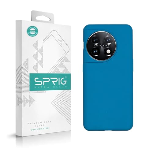 Image of SPRIG Cases Compatible with OnePlus 11 5G Liquid Silicone Cover Premium Back Cover Drop Tested Shock Proof for Boys and Girls with Camera Protection (Navy Blue)