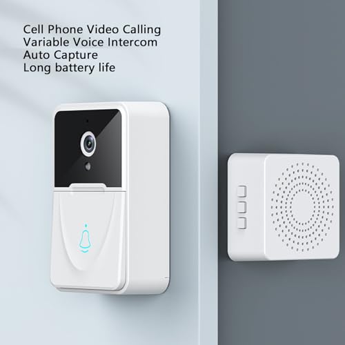 Câmera de Campainha de Vídeo WiFi, Câmera de Campainha Sem Fio Com Campainha, 1080P HD, áudio Bidire