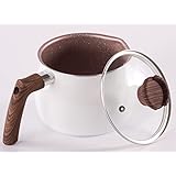 マルチポット吹きこぼれしにくい鍋 IH対応 ガス火対応 マルチ鍋 7way 片手鍋 万能鍋 卓上鍋 グリル鍋 てんぷら鍋 蓋付き ガラス蓋付き揚げる 煮る 炒める 茹でる 炊く 沸かす 和える かわいい おしゃれ 揚げ物 料理 キッチン 一人暮らし (ホワイト（ピンクマーブル）)