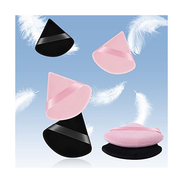 AUAUY 6 PCS Dreieck Makeup Puderquaste, Gesicht Schwämmchen Powder Puff, Waschbar Wiederverwendbar Makeup Sponge, Nass… – Bild 5