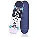 HYKCSS Patineta para Principiantes Rueda Luminosa Arce Canadiense Doble Cubierta de Patada Concave Cruiser Patineta acrobática Patineta Completa 31"X 8" Patineta estándar de Arce de 7 Capas