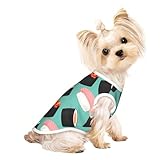 L Pet atmungsaktives ärmelloses T-Shirt - Sushi-Essensmuster 1 Druck dehnbare Weste, leichtes Tanktop für kleine bis mittelgroße Haustiere