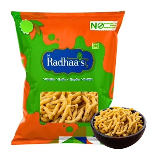 Image of Sri Radhaa's Pepper Sev | Crispy Sev Snack with Bold Pepper Flavor | Crunchy Indian Namkeen Perfect for Evening Tea & Snacking Pack of 2 * 150 Gram Combo Pack