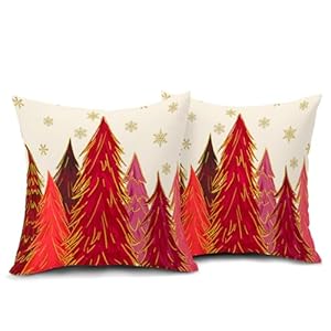 Red Christmas Pillow Covers 18x18 Inch Set of 2 Santa Tree Gold Snowflake Xmas Decorative Square Throw Pillows for Couch Winter Holiday Pillow Cases Farmhouse Home Decor for Sofa Porch Outdoor Red Christmas Pillow Covers 18×18 Inch Set of 2 Santa Tree Gold Snowflake Xmas Decorative Square Throw Pillows for Couch Winter Holiday Pillow Cases Farmhouse Home Decor for Sofa Porch Outdoor