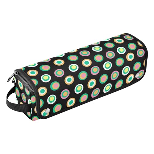 LI ZHI XIN Bolsa de viaje 2 en 1 para secador de pelo con alfombrilla resistente al calor, organizador de secador de pelo, bolsa de almacenamiento para rizador, caja de cosméticos, patrón de lunares
