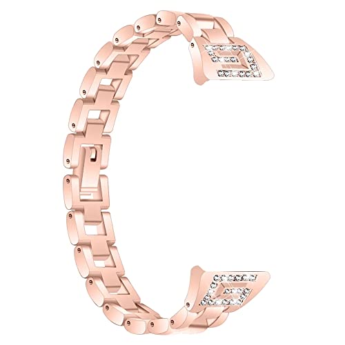 Bracelet acier inoxydable pour montre Fitbit Inspire HR or rose - Rechange élégant de haute qualité