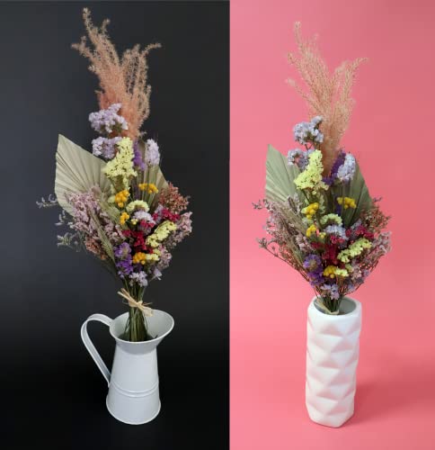 Trockenblumen Strauß mit echten Blumen und Blüten | Trockenblumen Set | Boho, Vintage und Landhaus Deko für Dein Wohnzimmer oder als Geschenk (Landhaus) Cover