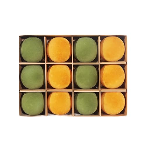 Boules de Noël Flocking Incassables : Décoration Sans Risque de Casse Vert Jaune 12 Pcs