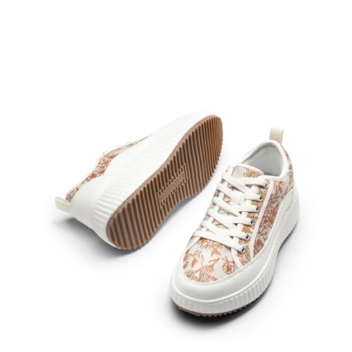 Image of DREAM PAIRS Women Platform Chunky Lightweight Comfortable Casual Lace Up Sky Walking Fashion Sneakers