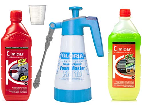 Preisvergleich Produktbild Gloria Foam Master FM 10 Flex + Snow Foamer Shampoo + Turbo Universalreiniger