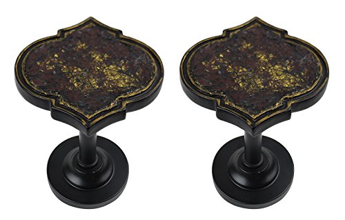 Urbanest Set of 2 Moroccan Medallion Drapery Holdback, Burnt Gold with Mosaic Glass