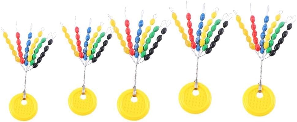 5 Pcs Colorful Rubber Fishing Bobber Stopper, 30 in 1 Float Stops Colorful Oval Fishing Bobber Float Stops Space Beans Terminal Tackle and Accessories?s 2mm Diameter?