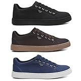 Kit 3 Pares Sapatênis Masculino Casual Cor:Colorido;Tamanho:42