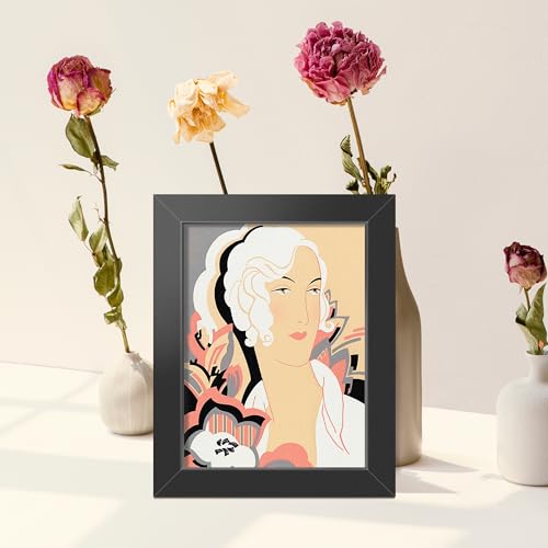 LaVie Home 2x3 Picture Frame, 2 x 3 Black Picture Frame with HD Plexiglas, 2 by 3 Display Frame 1 Pack, Classic Collection