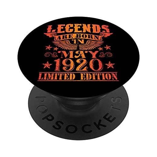 Cumpleaños Mayo 1920 Edición Limitada Regalo Legend May PopSockets PopGrip Intercambiable