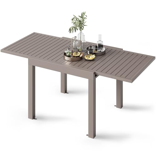 Devoko Mesa De Jardín Extensible,80 X 80 X 75 Cm,Mesa...