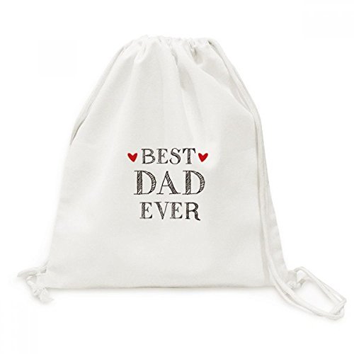 Sac de Toile Drawstring Sacs à Provisions Cadeau Fête des Pères Le Meilleur Papa Jamais
