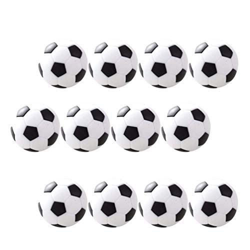 Besportble 12 Pcs Table Soccer 31Mm Foosball Replacement Balls Mini Table Footballs Soccer Game Ball Accessory (Black) #TOP1